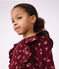 Lang&auml;rmeliges Kinder-Kleid aus gebl&uuml;mtem Fein-Cord rot/vielfarbig