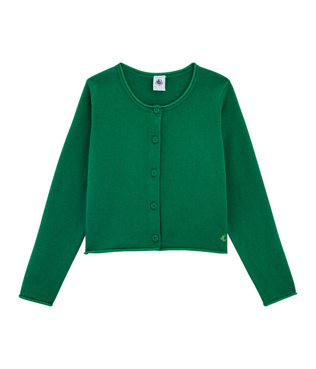 Strick-Cardigan f&uuml;r M&auml;dchen gr&uuml;n