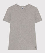 Damen-T-Shirt L’ICONIQUE aus Baumwolle mit Mäusezähnchen grau CHATON CHINE