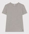Damen-T-Shirt L’ICONIQUE aus Baumwolle mit Mäusezähnchen grau CHATON CHINE