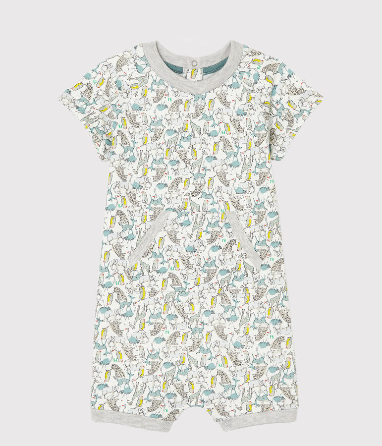 Gemusterter Baby-Spieler f&uuml;r Jungen weiss/vielfarbig