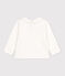 Langärmelige Babybluse aus Baumwolle weiss MARSHMALLOW