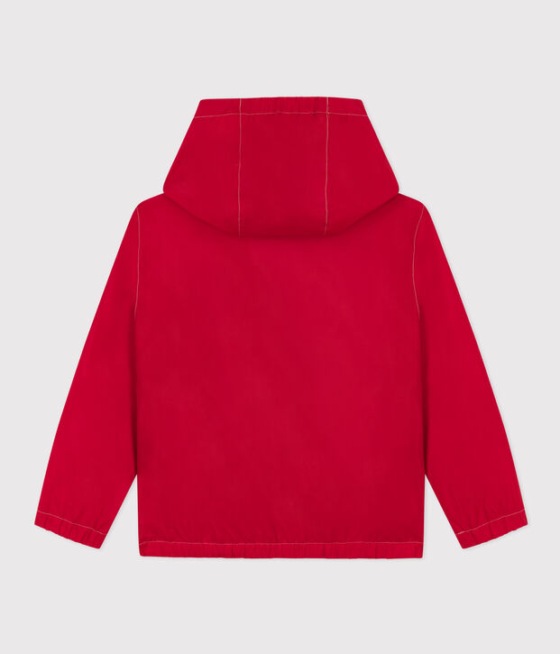Kinder-Windjacke aus recycltem Material rot
