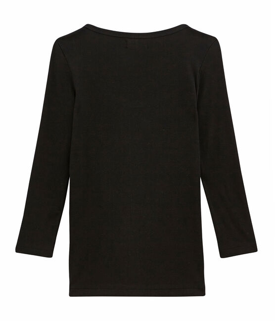 T-shirt 3/4-ärmel damen schwarz NOIR