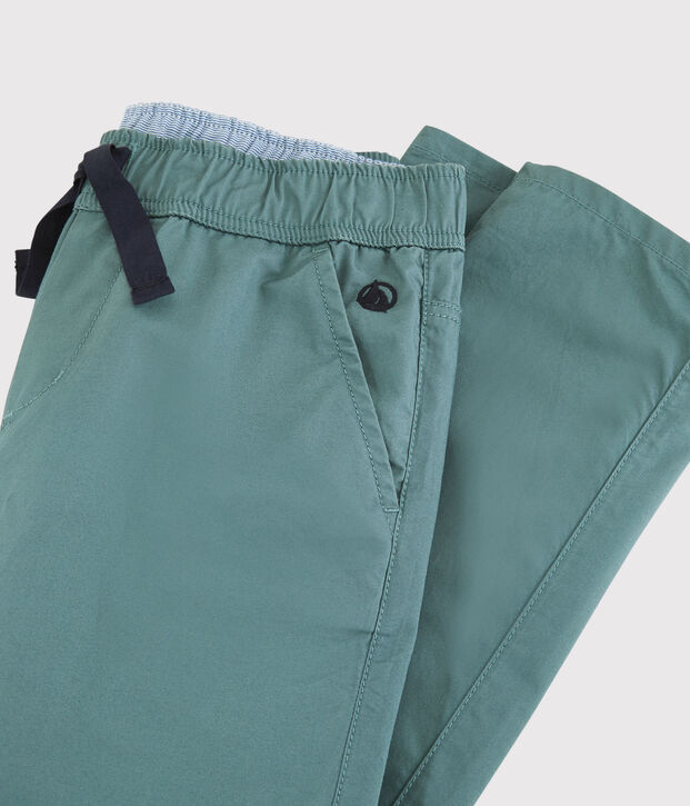 Hose aus Sergestoff in Regular-Fit-Passform f&uuml;r Jungen gr&uuml;n