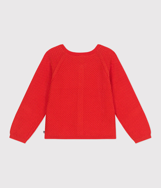 Kinder-Strickjacke aus Baumwolle mit Zierstrick SPICY
