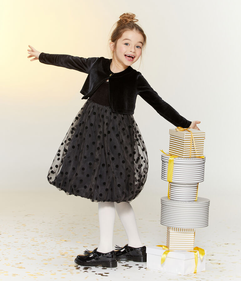 Set Kleid + Bolero f&uuml;r M&auml;dchen vielfarbig