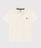 Kurzärmeliges Kinder-Poloshirt aus Baumwolle für Jungen weiss MARSHMALLOW