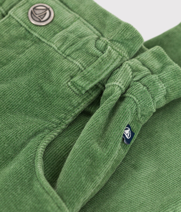 Kinder-Hose aus Fein-Cord f&uuml;r M&auml;dchen gr&uuml;n PALMERAIE