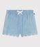 Baby-Shorts aus besticktem Chambray blau BLEU CLAIR