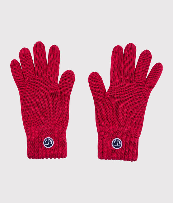 Kinderhandschuhe für Mädchen und Jungen rot TERKUIT