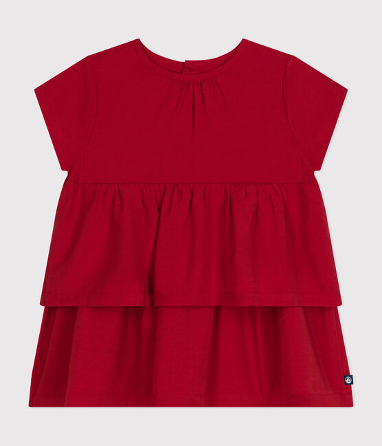 Kurzärmeliges Baby-Kleid rot AURORA
