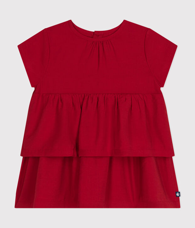 Kurz&auml;rmeliges Baby-Kleid rot