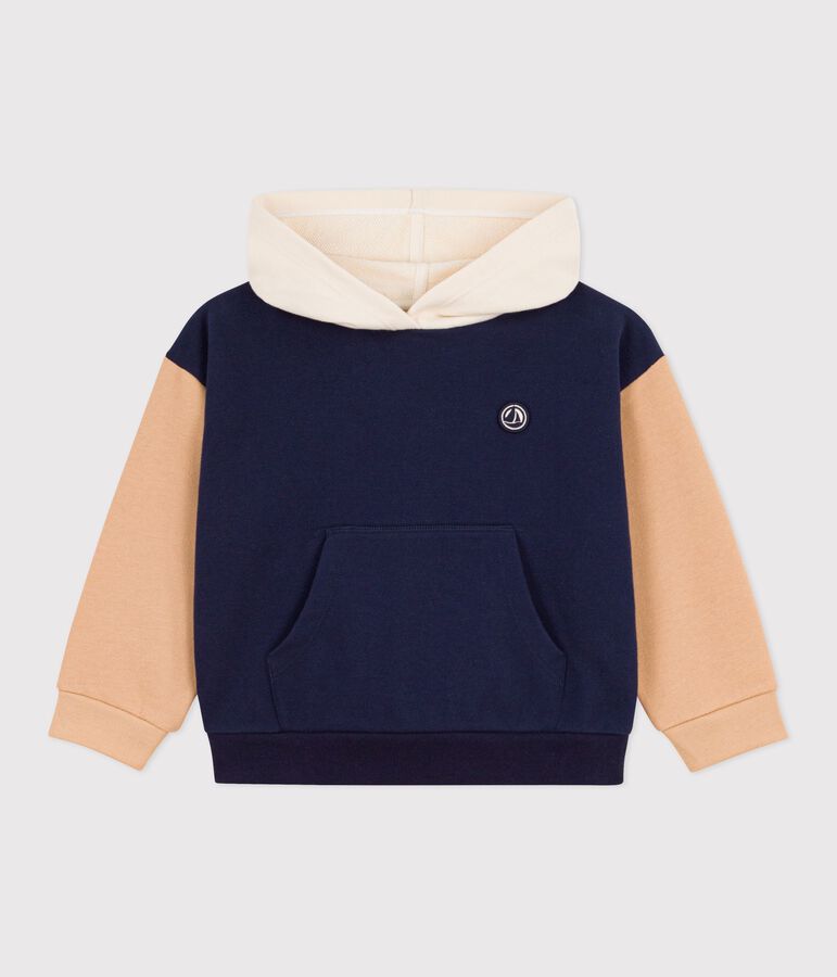 Kinder-Sweatshirt mit Kapuze f&uuml;r Jungen blau/vielfarbig