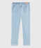Kinder-Slim-Jeans aus Molton für Mädchen blau DENIM TRES CLAIR NÂ°5