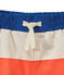 Jungen-Badeshorts im Color-Blocking-Design orange ORIENT/weiss MARSHMALLOW/ PERSE