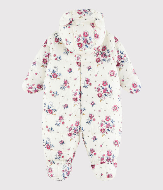 Baby-Fliegerorverall für Mädchen/Jungen weiss MARSHMALLOW/rosa ROSE/ MULTICO