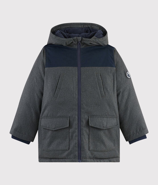 Kinder-Parka aus beschichteter Baumwolle für Jungen grau CITY CHINE