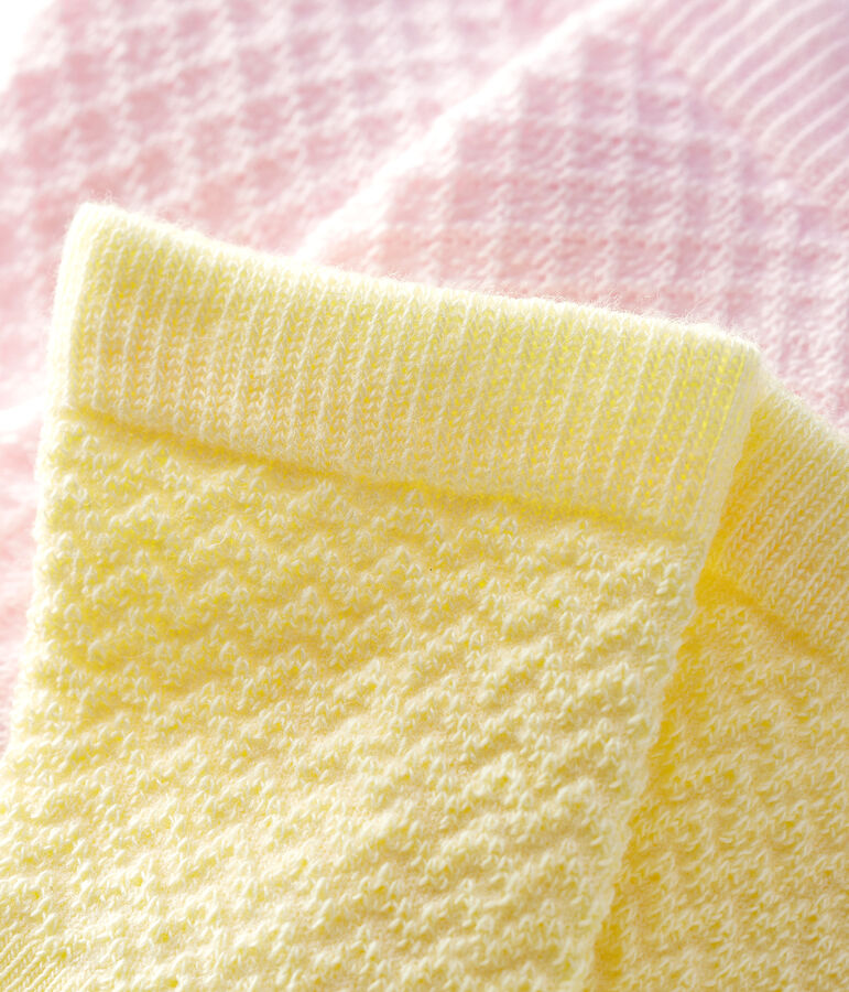 2er-Set Babysocken in Reliefstrick vielfarbig