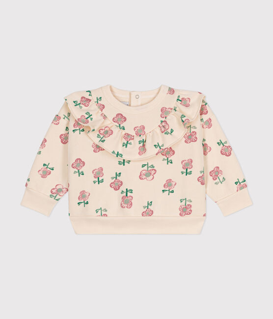 Baby-Sweatshirt aus Molton weiss AVALANCHE/ MULTICO