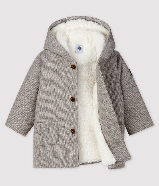 Baby-Mantel für Jungen aus Wolle grau GRIS CHINE