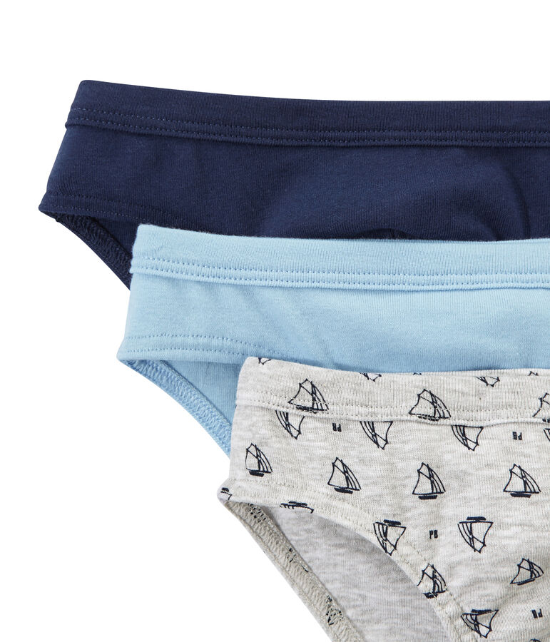 Jungen-Slips im 3er-Set weiss