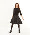 Langärmliges Kleid aus Materialmix für Damen schwarz NOIR