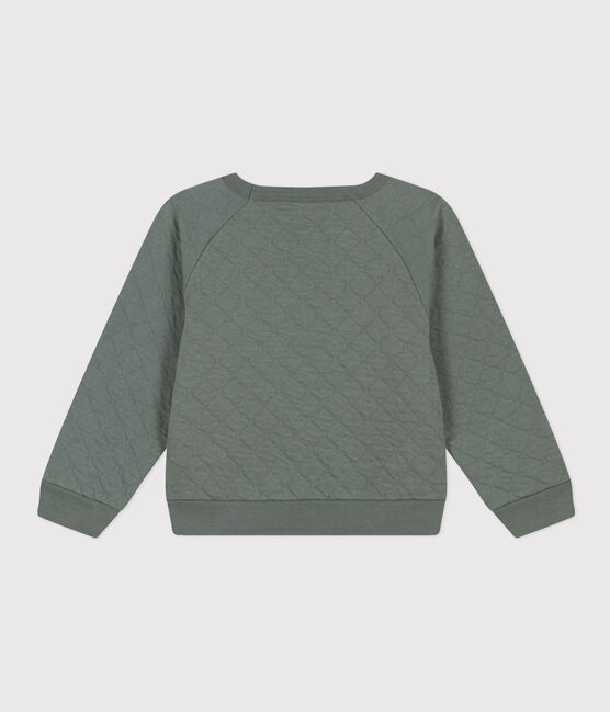 Sweatshirt aus gestepptem Doppeljersey für Kinder/Jungen grün THUYA
