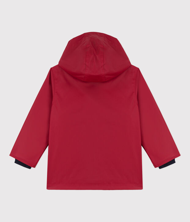 KLASSISCHE KINDER-REGENJACKE AUS RECYCELTEM MATERIAL rot