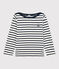 Kinder-Streifenshirt aus Baumwolle für Mädchen / Jungen weiss MARSHMALLOW/blau SMOKING