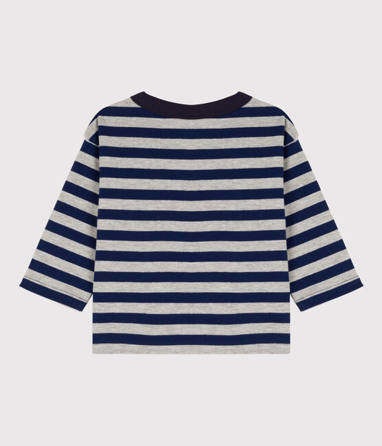 Langärmeliges Baby-T-Shirt aus Baumwolle blau MEDIEVAL/ FUMEE