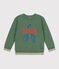 Kinder Unisex-Sweatshirt aus bedruckter Baumwolle grün PALMERAIE