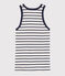 Klassisches Tanktop aus gestreifter Baumwolle für Damen weiss MARSHMALLOW/blau SMOKING