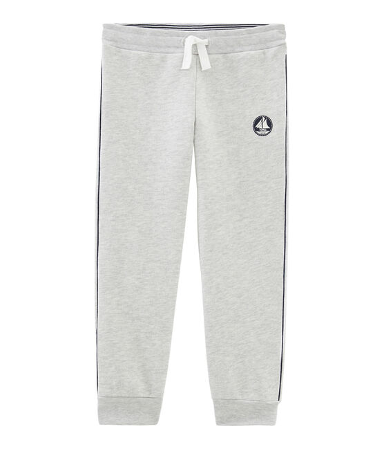 Molton-Hose für Jungen grau BELUGA CHINE