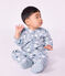 Baby Overall-Pyjama aus Fleece mit Schneemann-Motiv blau/vielfarbig