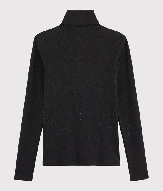 Unterziehpullover für Damen schwarz NOIR/ ARGENT