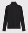 Unterziehpullover für Damen schwarz NOIR/ ARGENT