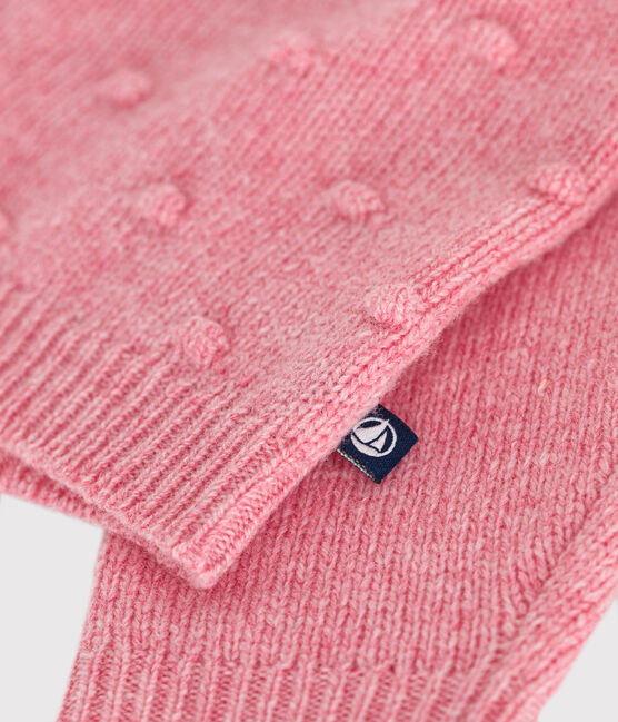 Baby-Cardigan aus Strick mit Wollanteil rosa ROSELINE CHINE