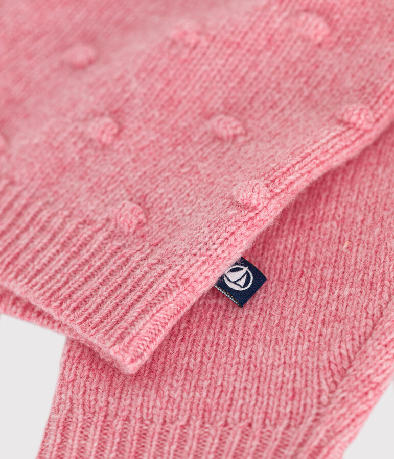 Baby-Cardigan aus Strick mit Wollanteil rosa