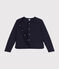 Damen-Cardigan aus Doppeljersey blau SMOKING