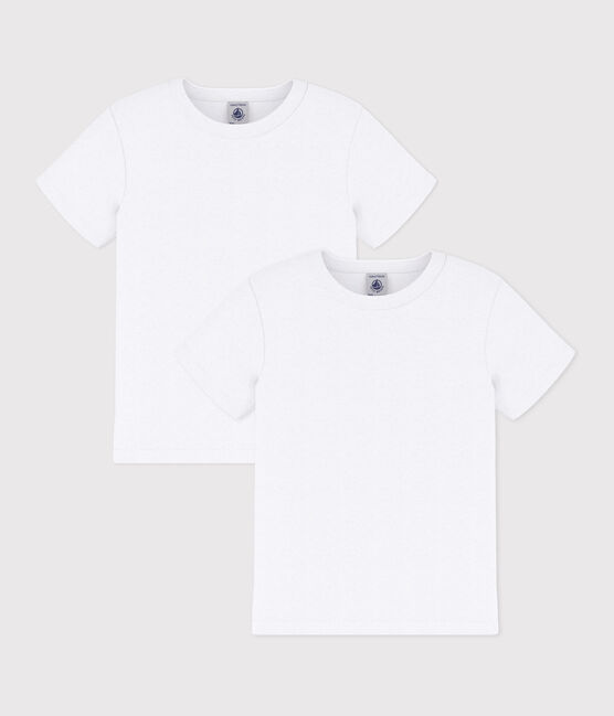 2er-Set kurzärmelige weiße T-Shirts für Jungen variante 1