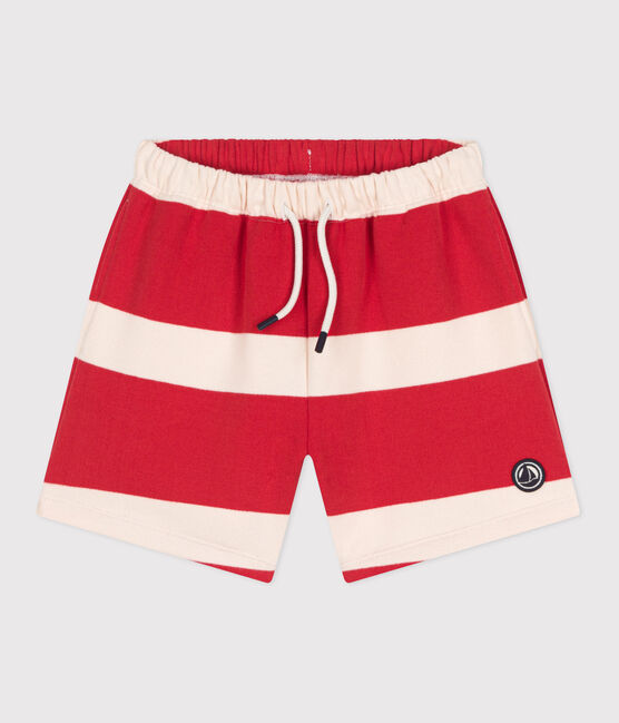 Kinder-Shorts aus Baumwolle mit Streifen rot AURORA/ AVALANCHE
