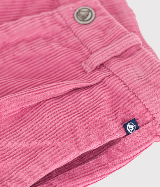 Kinder-Hose aus einfarbigem Fein-Cord rosa