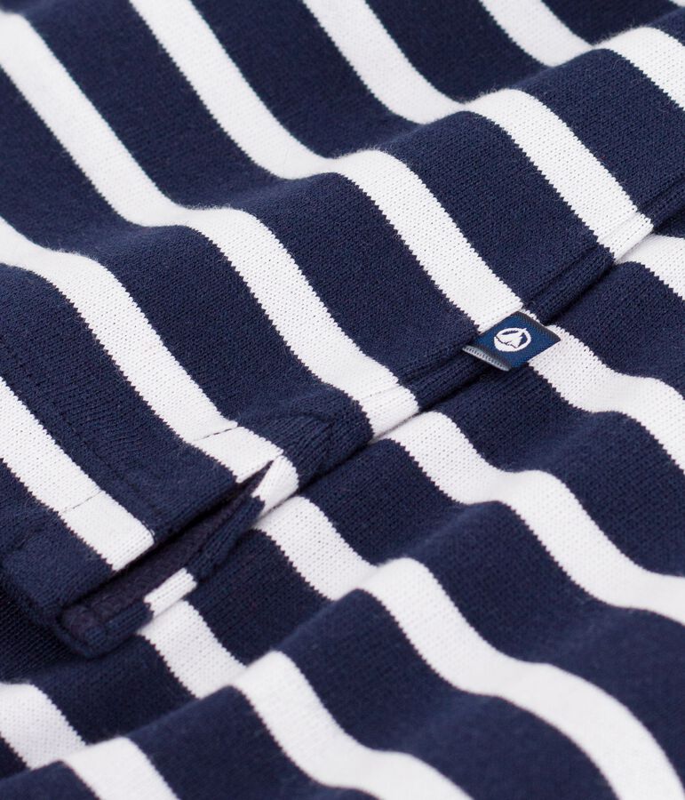 Damen-Streifenshirt Marini&egrave;re aus Baumwolle blau/weiss
