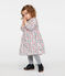Langärmeliges gemustertes Babykleid für Mädchen weiss MARSHMALLOW/weiss MULTICO