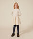 Langärmeliges Kinder-Kleid aus zwei Stoffen für Mädchen