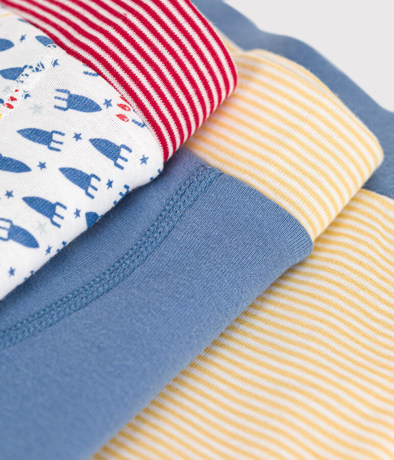 3er-Set Kinder-Boxershorts aus Baumwolle mit Raketen-Motiv vielfarbig