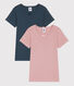 2er-Set kurzärmelige T-Shirts aus Baumwolle für Mädchen