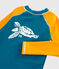 Kinder-T-Shirt mit UV-Schutz aus recycelten Materialien für Jungen blau MYKONOS/gelb TEHONI