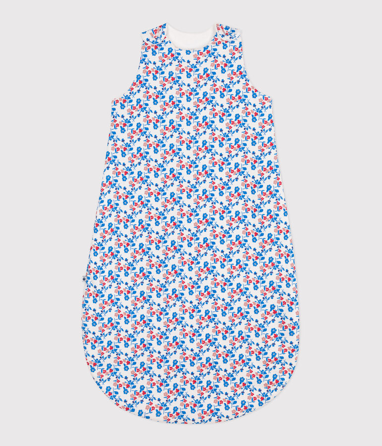Babyschlafsack aus Baumwolle mit Blumenmotiv TOG-Wert 2 weiss/vielfarbig